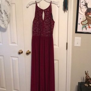 Wine colored Bridesmaid Dress